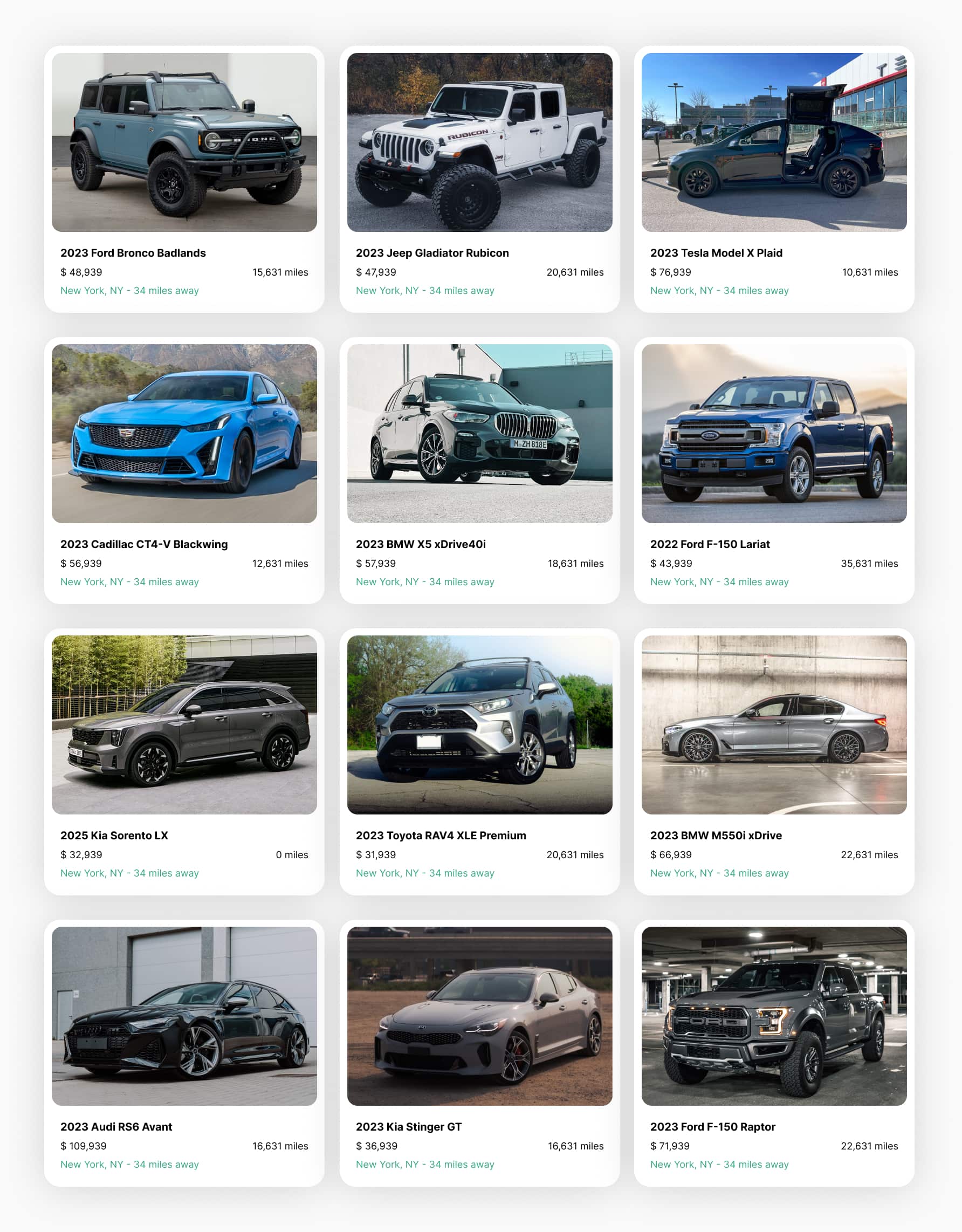 Hero image - car search results
